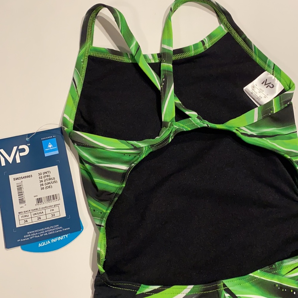 Michael Phelps SZ 26 Aqua Infinity One Piece Swimsuit Bathing Suit New D29 - Picture 7 of 15